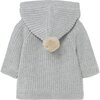 Hooded Knit Jacket, Gray - Jackets - 2