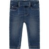 Denim Pants, Navy - Pants - 1 - thumbnail