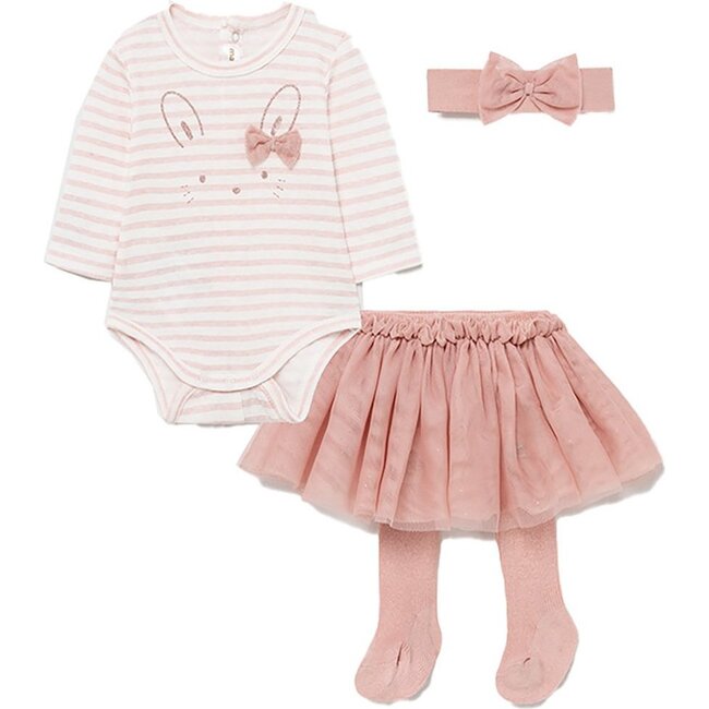 Bunny Tulle Outfit Set, Pink - Mixed Apparel Set - 1