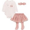 Bunny Tulle Outfit Set, Pink - Mixed Apparel Set - 1 - thumbnail