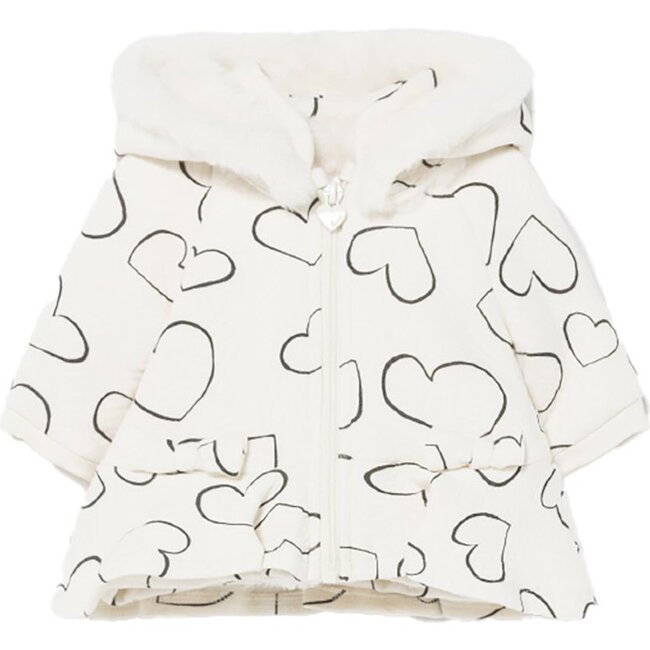 Heart Hoodie, Cream - Sweatshirts - 1