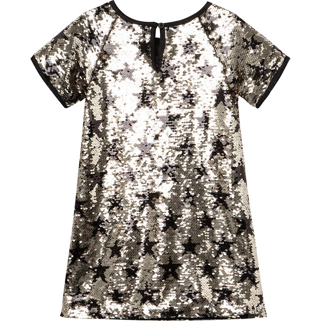 Sequin Star Dress, Gold - Dresses - 2