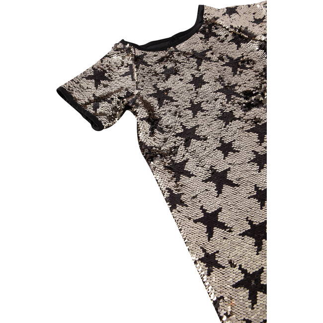 Sequin Star Dress, Gold - Dresses - 3