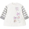 Little Mice Fleece Dress, White - Dresses - 1 - thumbnail