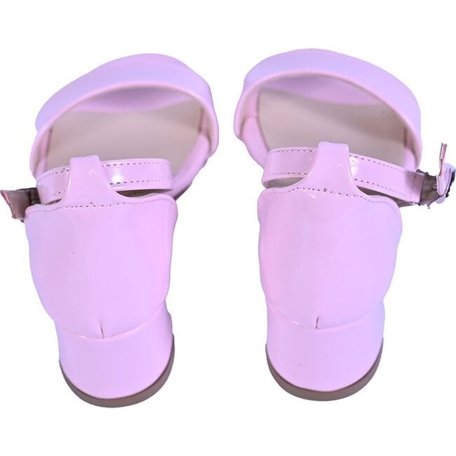 Patent Sandal-Strap Heels, Pink