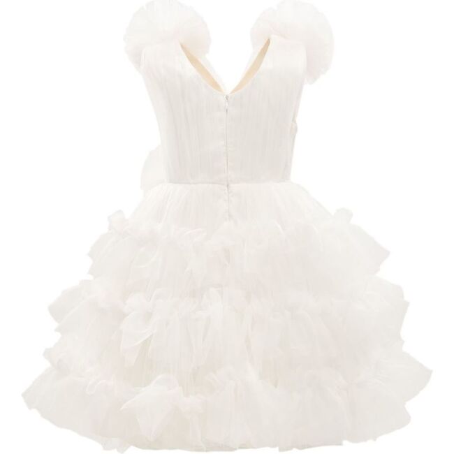 Corinne Ruffle Dress, White