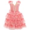 Corinne Ruffle Dress, Fuchsia - Dresses - 2