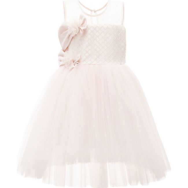 Auzerais Bow Dress, Rose - Dresses - 1
