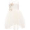 Auzerais Bow Dress, Gold - Dresses - 1 - thumbnail