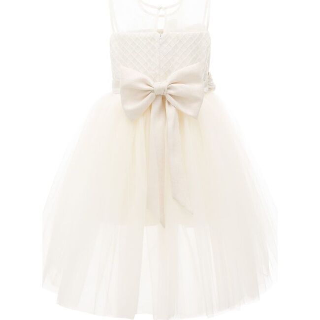 Auzerais Bow Dress, Gold - Dresses - 2