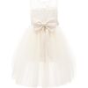 Auzerais Bow Dress, Gold - Dresses - 2
