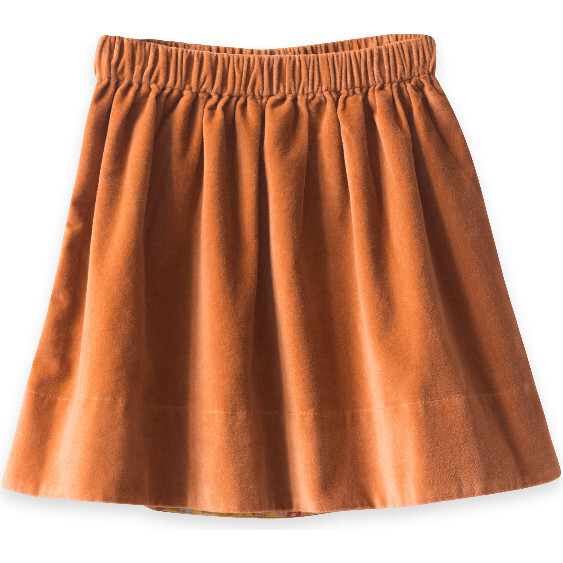 Velvet Skirt, Rust - Skirts - 1