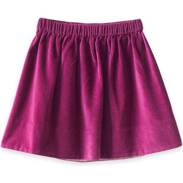Velvet Skirt, Berry - Skirts - 1