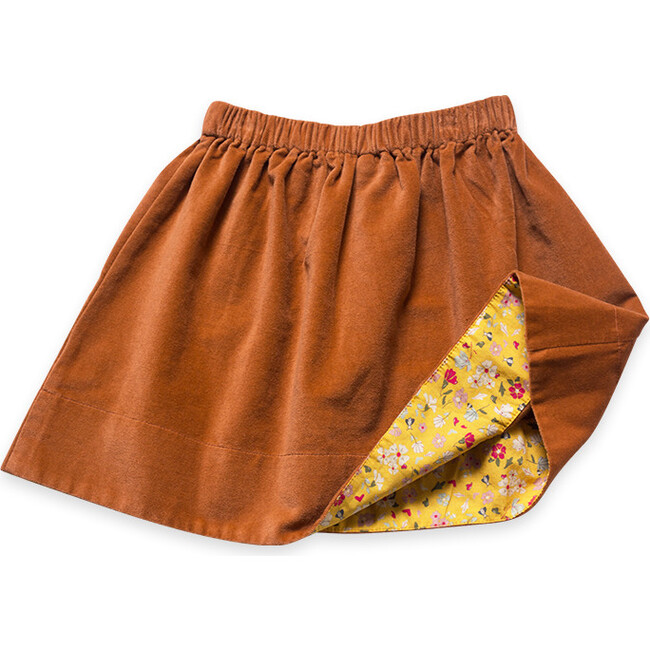 Velvet Skirt, Rust - Skirts - 3