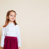 Velvet Skirt, Berry - Skirts - 2