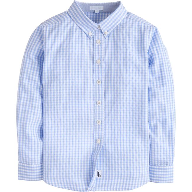 Button Down Shirt, Airy Blue Plaid