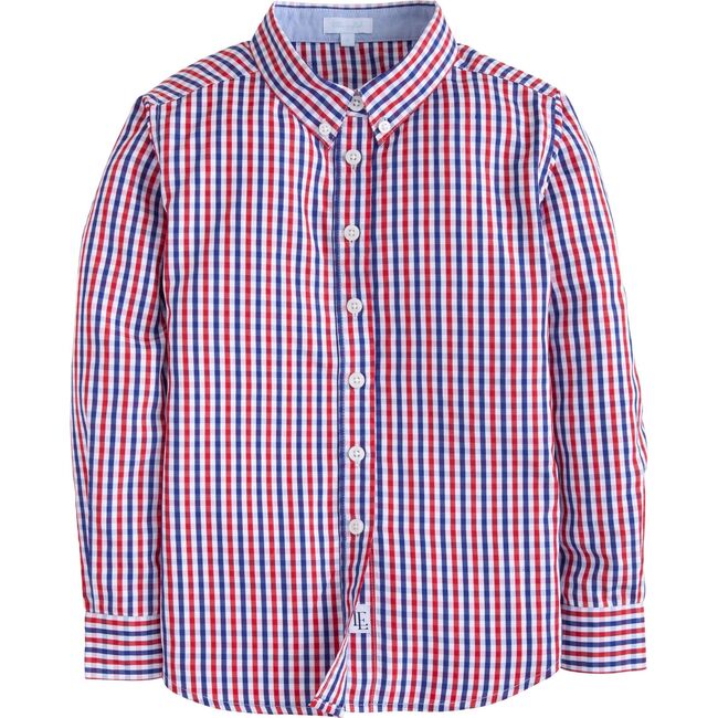 Button Down Shirt, Bloomy Plaid - Shirts - 1