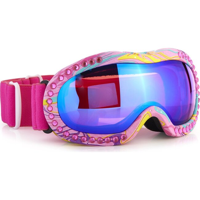 Ski Goggle, Multi Color Swirl Frame