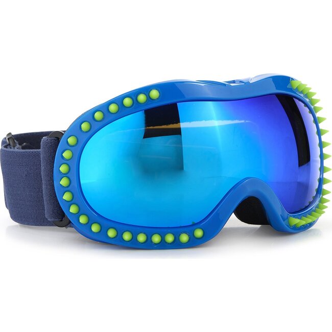 Ski Goggle, Green Spike Blue Frame - Ski Goggles - 2