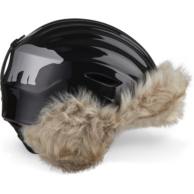 Polar Bear Helmet, Black with Faux Fur