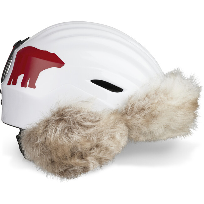 Polar Bear Helmet,  White with Faux Fur - Helmets - 1