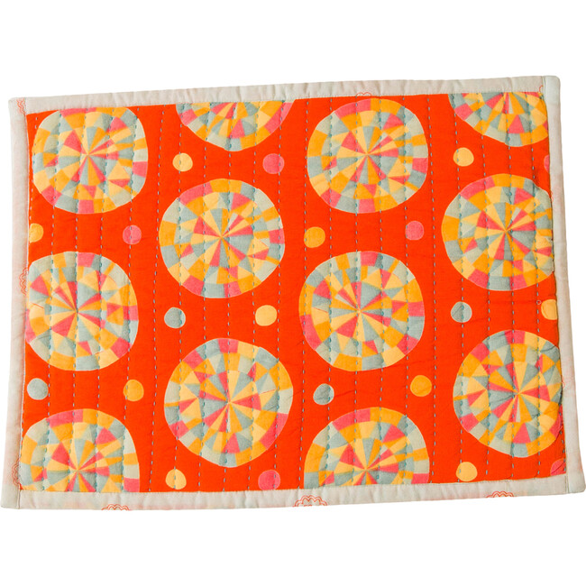 Orange Kantha Toddler Quilt Set - Quilts - 2