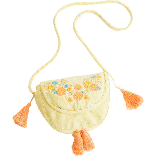Yellow Embroidery Purse - Bags - 1