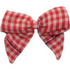 Yarn Bow, Red Checks - Bows - 1 - thumbnail