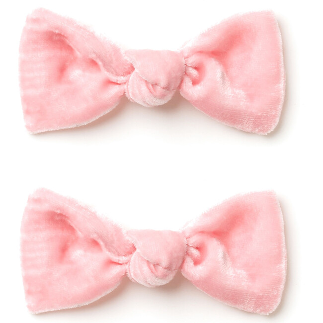 Mini Bow Set, Pink Velvet