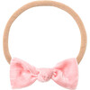 Mini Bow Headband, Pink Velvet - Bows - 1 - thumbnail