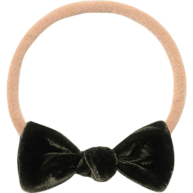 Mini Bow Headband, Black Velvet