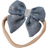 Baby Bow Headband, Chambray Stars - Bows - 1 - thumbnail