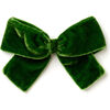 Green Velvet Bow - Bows - 1 - thumbnail