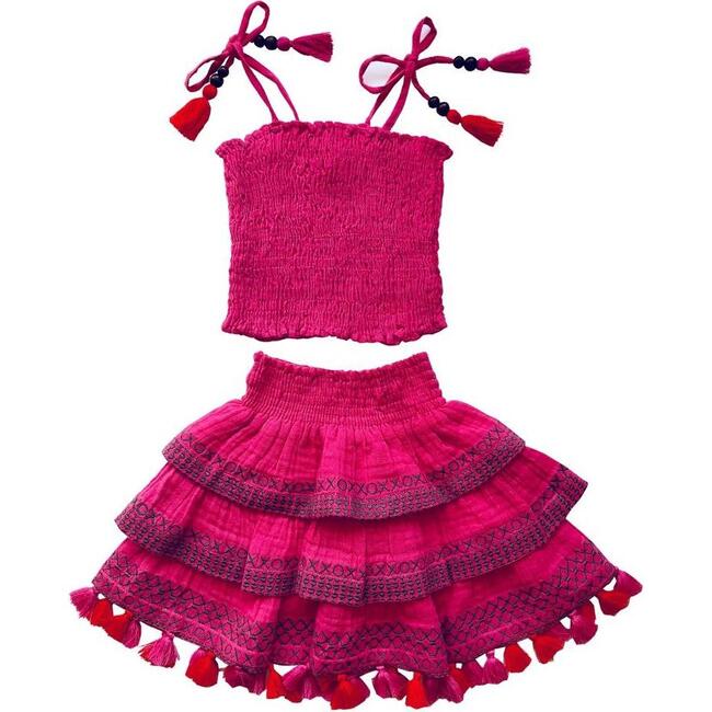Louisa Two Piece Set, Pink - Dresses - 1