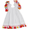 Serena Multi Colored Tassel Dress, White - Dresses - 1 - thumbnail
