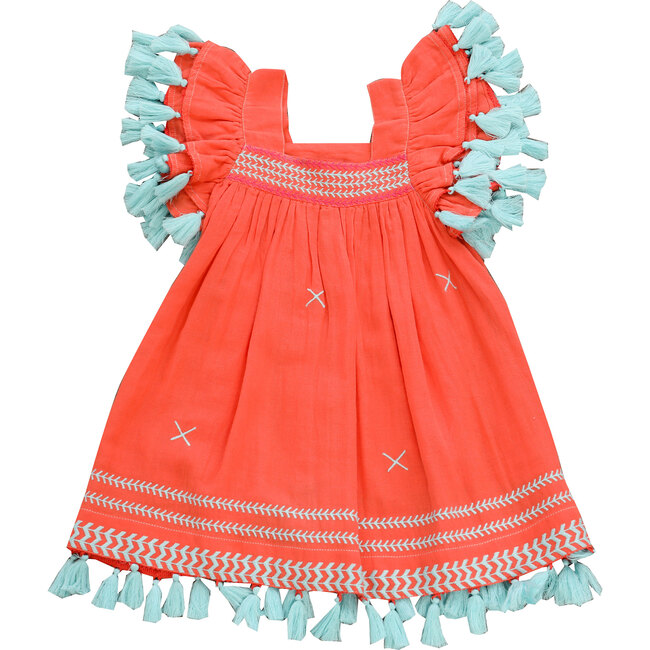 Serena Dress, Living Coral - Dresses - 1
