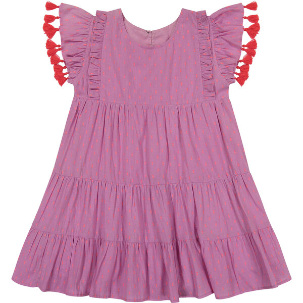 Sophie Girl's Tassel Dress White Eyelet
