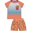 UPF 50 Ombre Fries Rashguard Set, Orange Ombre - Rash Guards - 1 - thumbnail