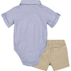 Baby 3-Piece Shirt & Short Set, Blue Stripe - Mixed Apparel Set - 3