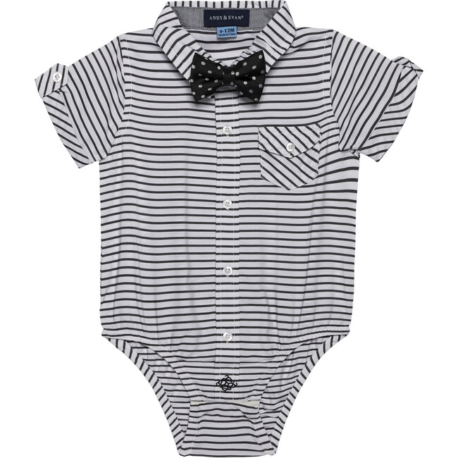 Baby 3-Piece Sunny Day Set, Grey Stripe - Mixed Apparel Set - 4