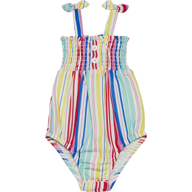 Baby Striped Bubble, Rainbow Stripe - Onesies - 1