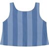 Striped Chambray Shorts Set, Blue - Mixed Apparel Set - 2