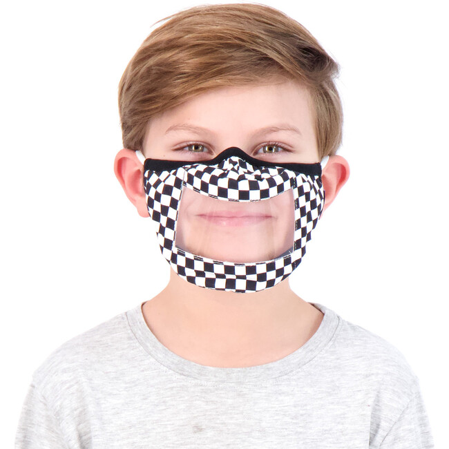 Kids 3-Pack Peek-Through Masks, Grey Camo