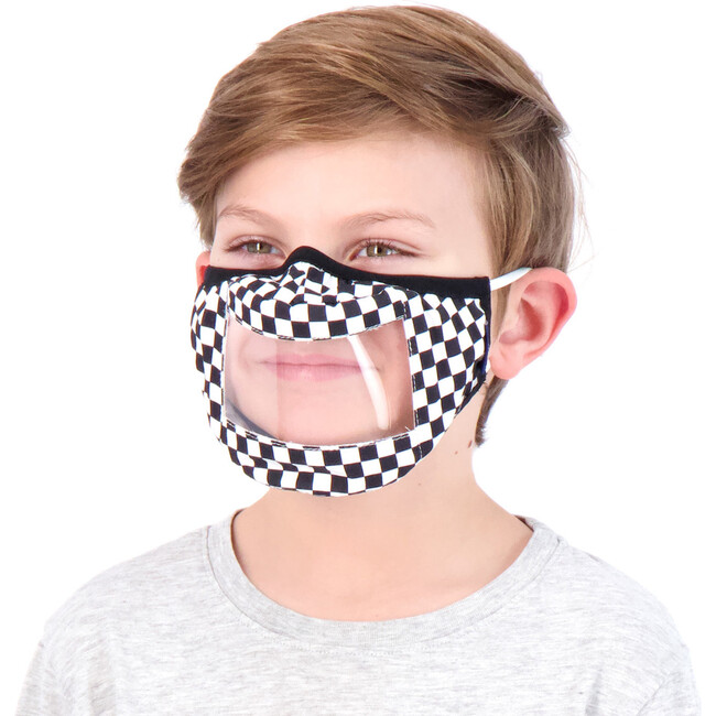 Kids 3-Pack Peek-Through Masks, Grey Camo - Face Masks - 3