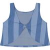 Striped Chambray Shorts Set, Blue - Mixed Apparel Set - 4