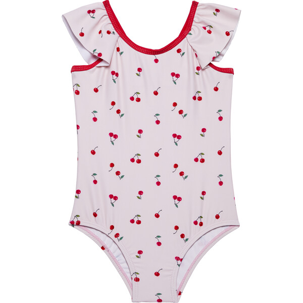 Baby Bow Back Swimsuit, Pink Cherry - Andy & Evan Swim | Maisonette