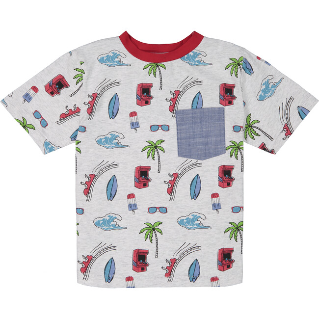Cabana Graphic Tee, Grey - Tees - 1