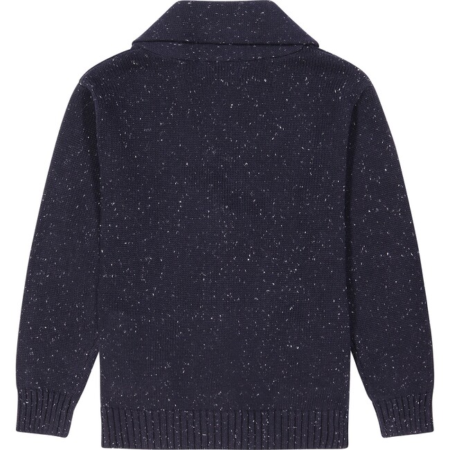 Shawl Collar Toggle Cardigan, Navy - Cardigans - 3