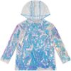 Floral Rain Jacket, Blue Clear - Jackets - 3
