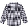 Woven Button Down Shirt, Navy Gingham - Shirts - 2